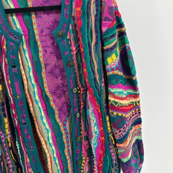 COOGI Vintage Multicolor Women's Cardigan Sweater - Picture 6 of 12